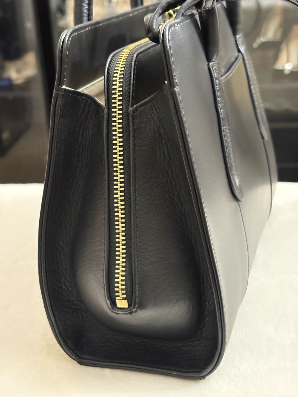 RADLEY LONDON Black Leather Structured Top-Handle Satchel - Picture 10 of 16